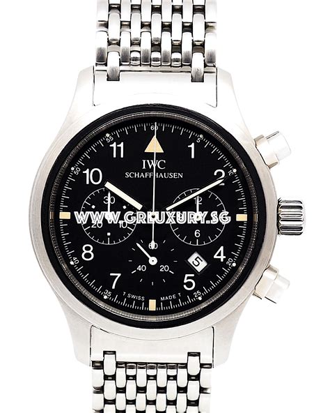 iwc mod 3741 carica al quarzo|IWC 3741 Pilot Chronograph Quartz SS (34604) .